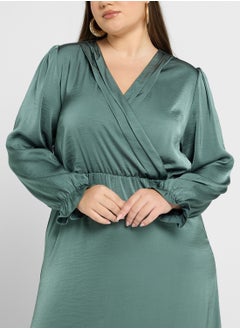 Vero Moda Curve Surplice Neck Tiered Dress  - Image 3