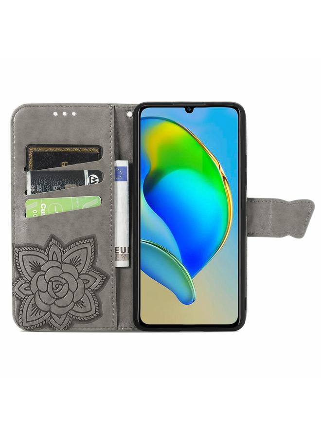 erorex Case For ZTE Blade V41 Smart Butterfly Love Flower Embossed Leather Phone Case - Image 4