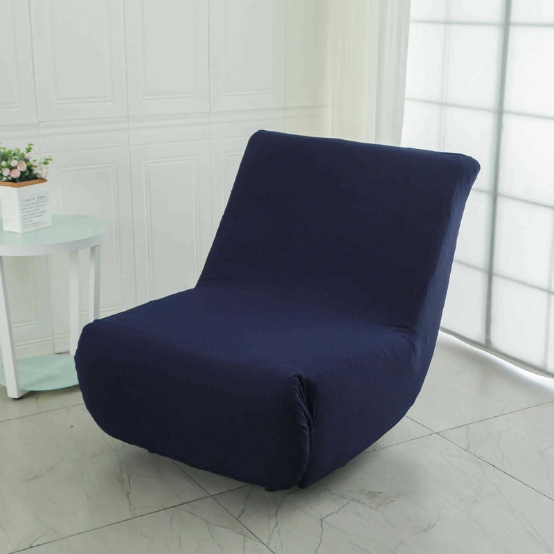 Functional Caterpillar Sofa Cover All-inclusive Elastic Thickened One-piece Lazy Sofa Cover Dustproof Plaid navy blue