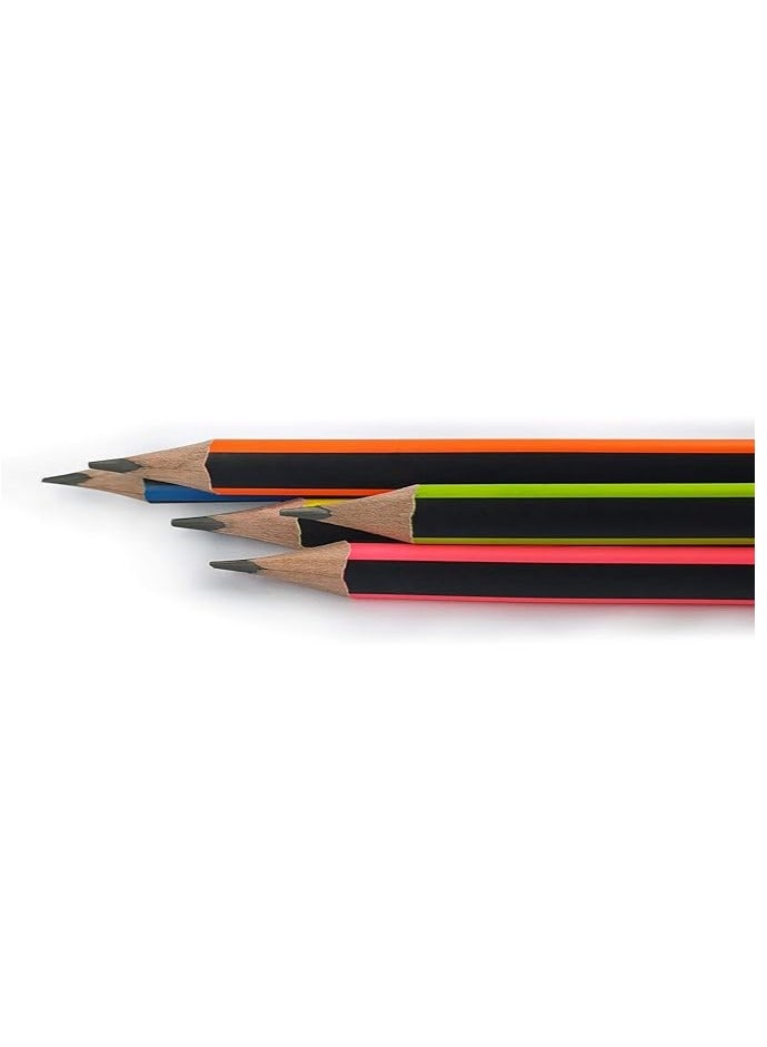 Maxi Neon Triangular Graphite Pencil With Eraser Tip Jar Of 30Pcs - Image 4