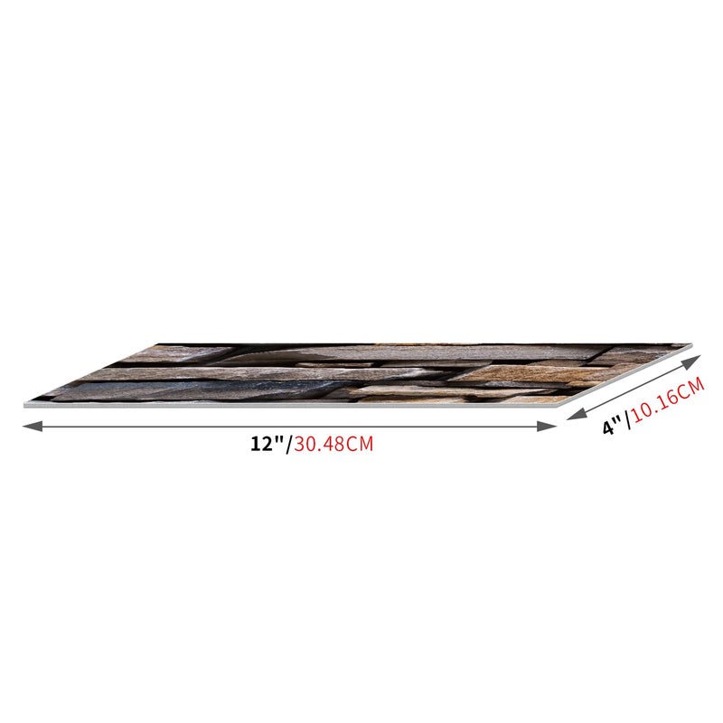 TUOKING 27-Pieces Stone Composite Subway Tiles Peel and Stick Backsplash 4"x 12" PVC Self-Adhesive Matte Brick Texture Wall Tiles Stick on Kitchen Bathroom(LPM-17-27PCS) - Image 5
