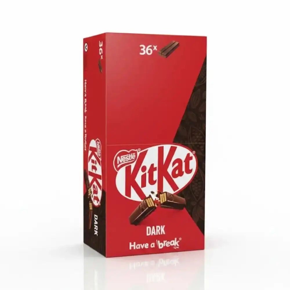 Nestle Kitkat 2 Finger Dark Chocolate Wafer Bar Box- 36 X 18gms