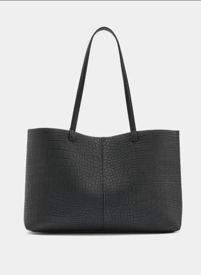 بارفوا حقيبة تسوق منقوشة على حيوانات مع حقيبة