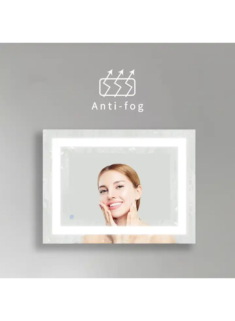 NAFEH LED Bathroom Mirror Modern Rectangular Illuminated vanity mirror with Dimming changing light and Touch Sensor Switch - Image 3