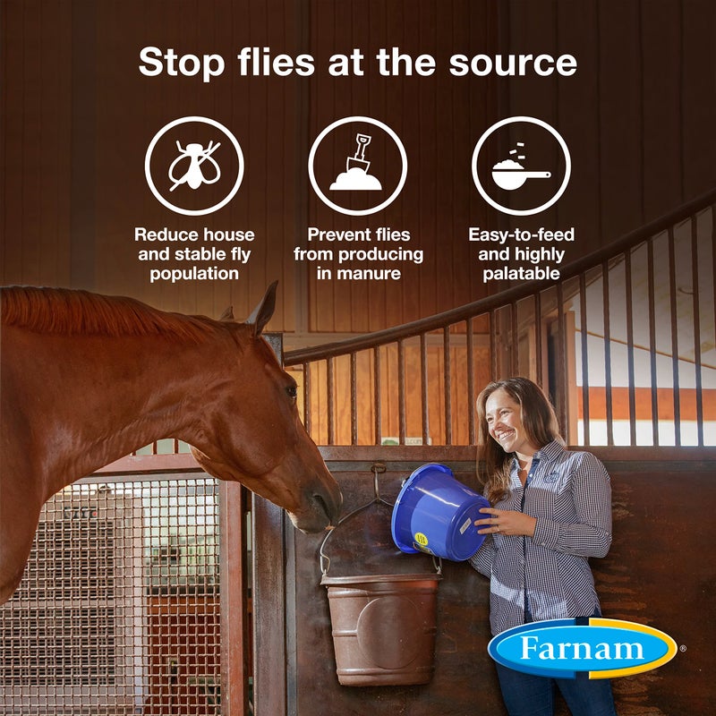 Farnam SimpliFly Feed Through Fly Control for Horses, 3.75 lbs, 60 Day Supply, EPA-Approved Pellets to Prevent Stable Flies in Manure â€“ Safe, Palatable Daily Supplement for Fly Population Control - Image 3