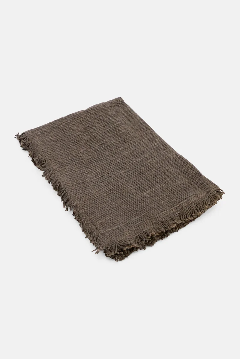 موي موتشو Embroidered Piping Cushion Cover 60 x 60 cm, Dark Grey