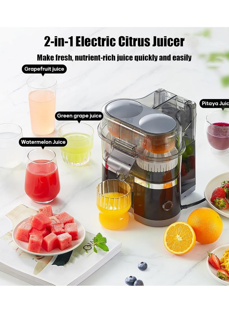 DubaiGallery Hands-Free Dual-Head Electric Citrus Juicer, Rechargeable Citrus Squeezer, Portable Orange Juicer with USB, Squeezer for Lemon, Orange, Citrus, Grapefruit, Apple, Easy to Clean and Use  - Image 3