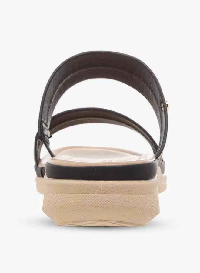 Flora Bella By Shoexpress Women's Textured Slip-On Sandals