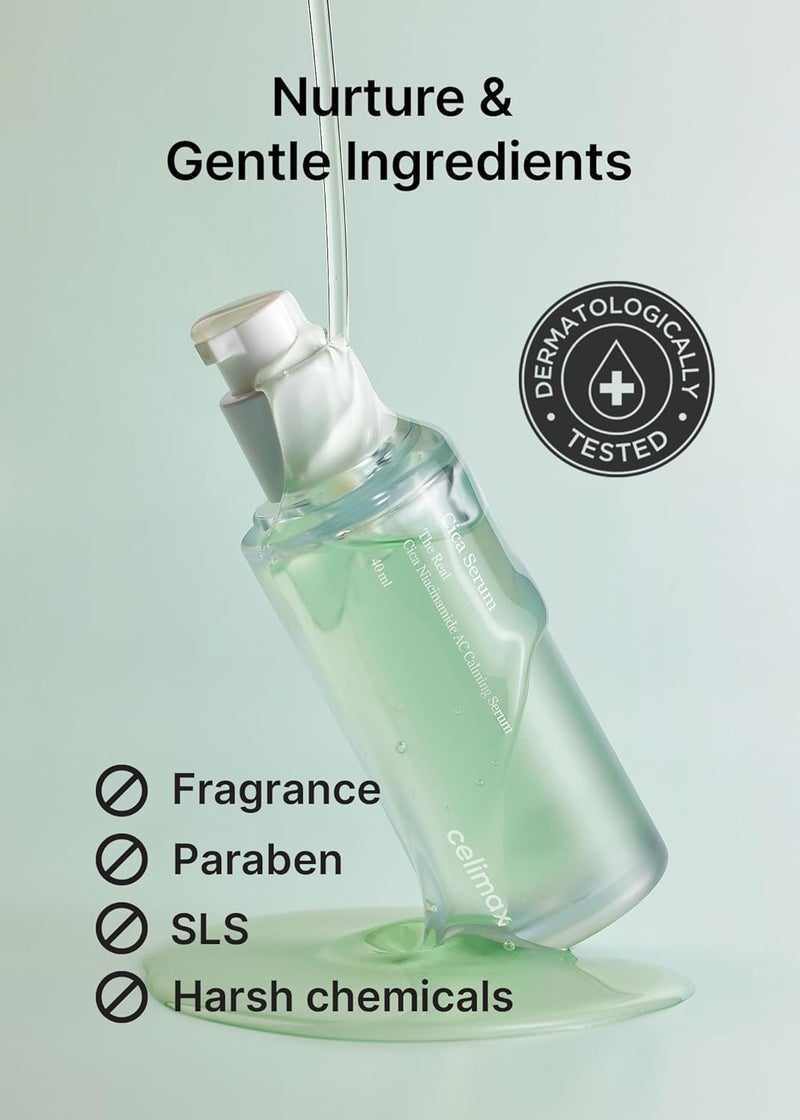 CELIMAX THE REAL CICA NIACINAMIDE AC CALMING SERUM 40ML - Image 3