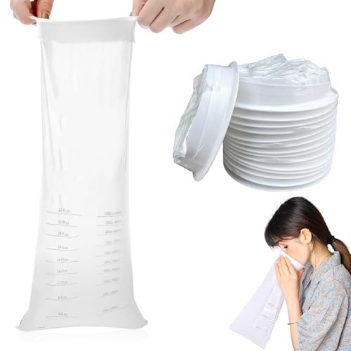 Gozaqe Vomit Bags for Travel,Disposable Portable Puke Bag,Leak-proof,Odorless,Suitable for all ages,Children,Adults and Pregnant Women(Pack of 10) - Image 1