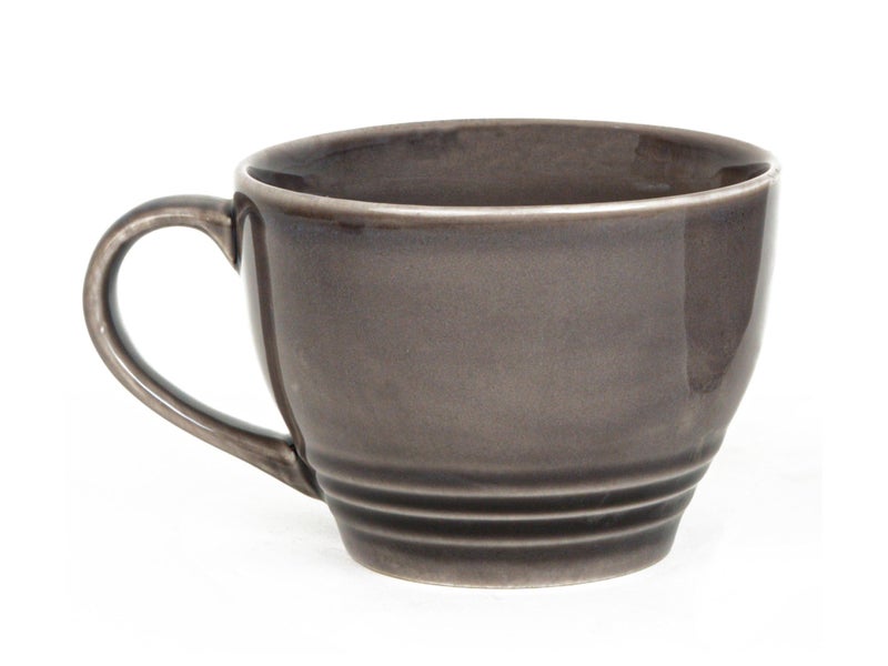 Bodhi House Large Ceramic Coffee Mug | Microwave & Dishwasher Safe | Bone-Ash Free Cappuccino Mug | Multi-Purpose Food Grade Latte Coffee Mug Ideal for Daily Use & Gifting (500ml | Smoke Grey) - Image 2