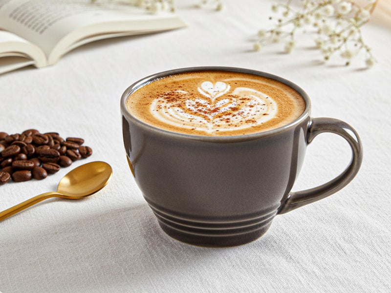 Bodhi House Large Ceramic Coffee Mug | Microwave & Dishwasher Safe | Bone-Ash Free Cappuccino Mug | Multi-Purpose Food Grade Latte Coffee Mug Ideal for Daily Use & Gifting (500ml | Smoke Grey) - Image 1