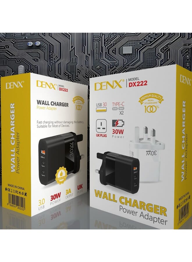 Denx 30W Fast Charging Adapter White - Image 2