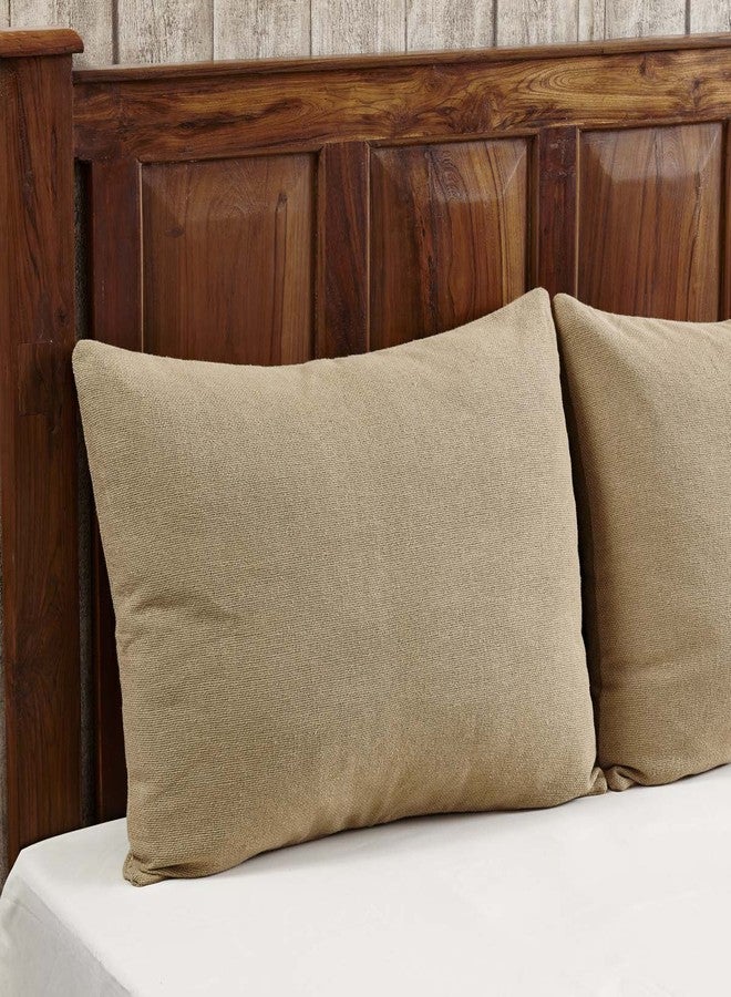 في أتش سي براندز إكسسوارات مفروشات من الخيش الطبيعي من ماركة VHC، غطاء وسادة قياسي 21×27، لون بني فاتح - Image 2