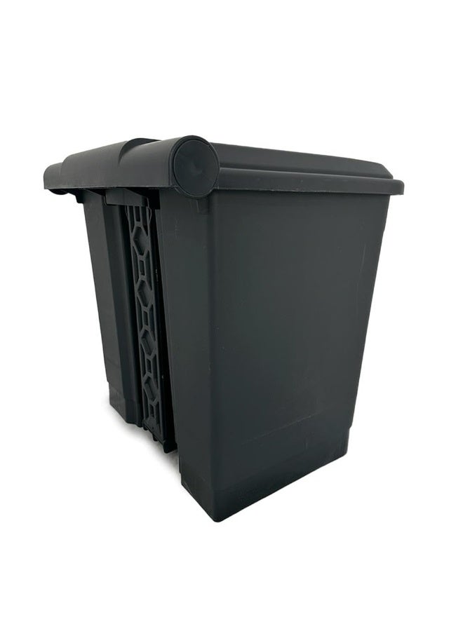 AKC Garbage Trash Can with Centre Pedal, High Density Polyethylene (HDPE) Heavy-Duty Plastic Bins (BLACK, 30 Liters)  - Image 3