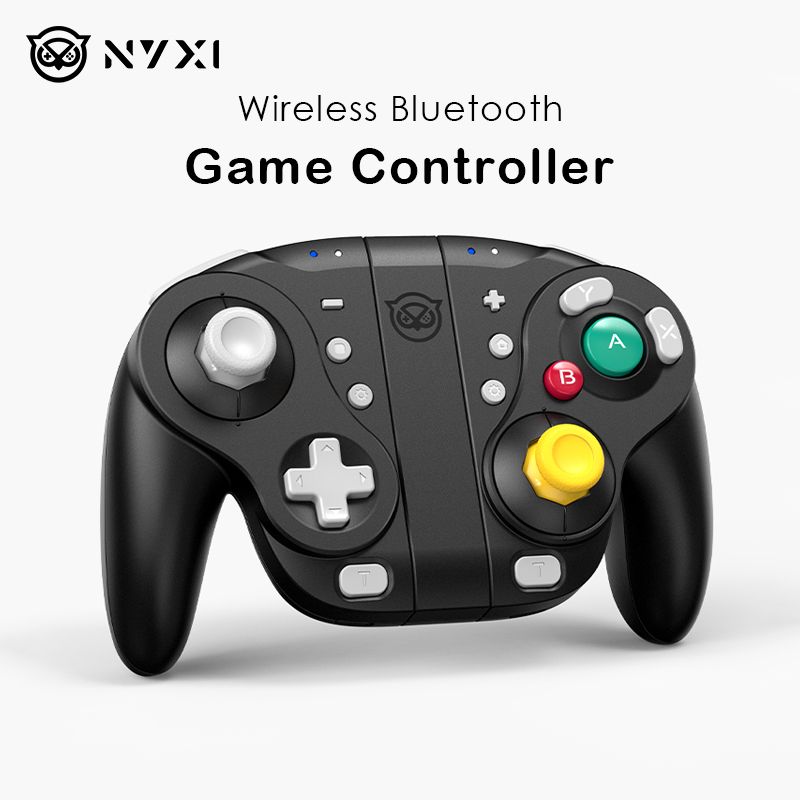 Nyxi Wizard Retro NGC-Style GameCube Gamepad for Nintendo Joy-Con Split Handle NS2 Wireless Bluetooth, Black - Image 2