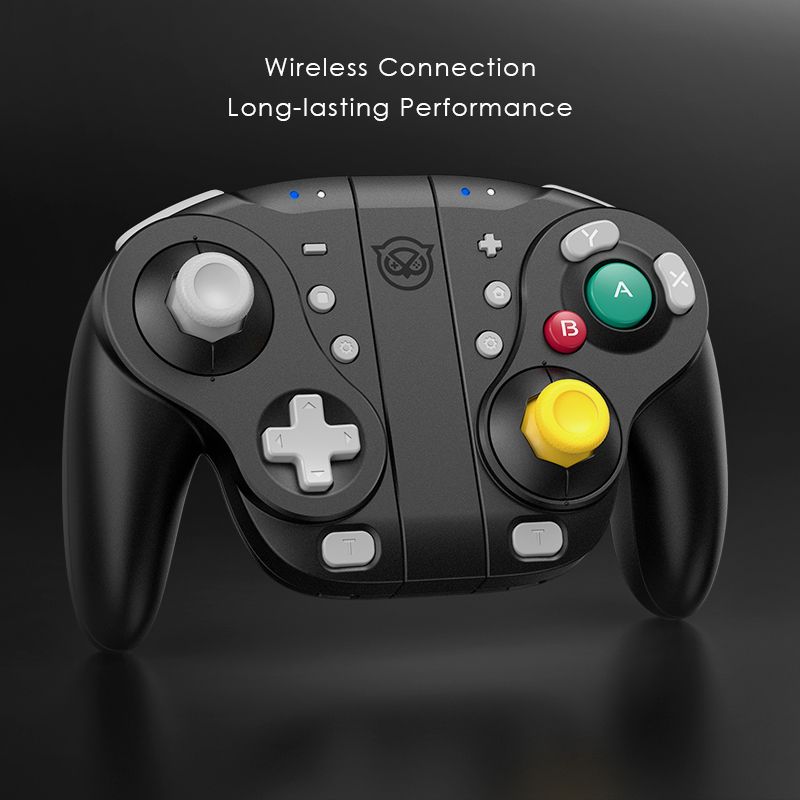 Nyxi Wizard Retro NGC-Style GameCube Gamepad for Nintendo Joy-Con Split Handle NS2 Wireless Bluetooth, Black - Image 3