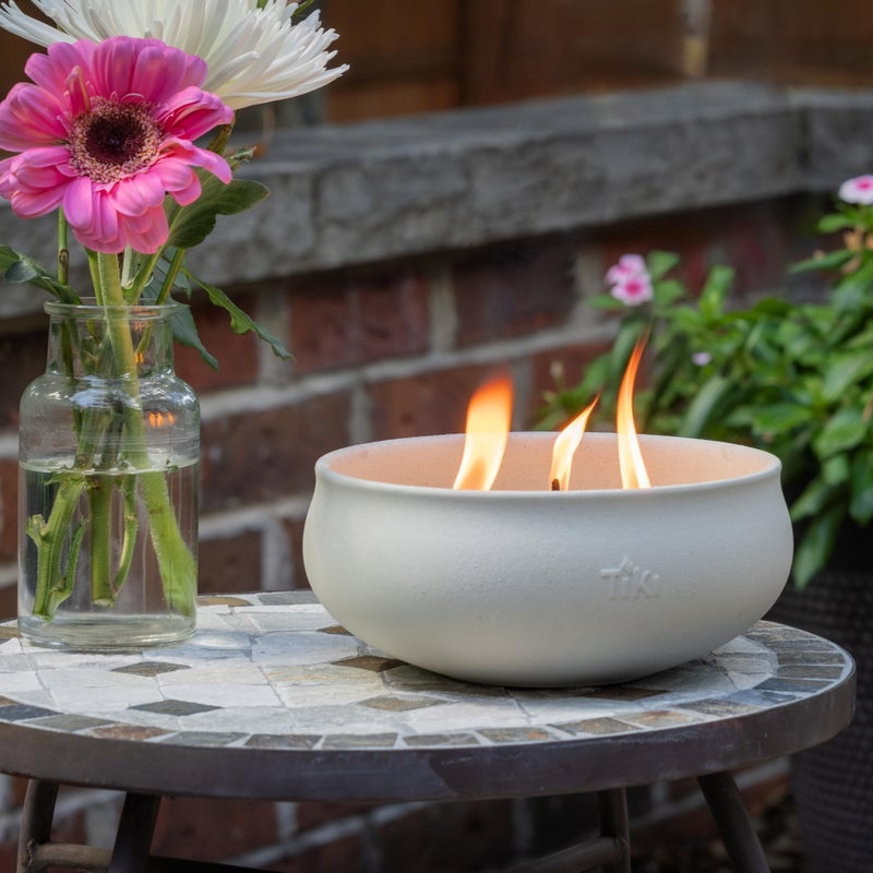TIKI Citronella Candle 2-Pack â€“ 7-Inch White Wax Bowl with Concrete Finish â€“ Outdoor Decorative Candles for Patio, Deck, Garden, Backyard & Camping - Image 4