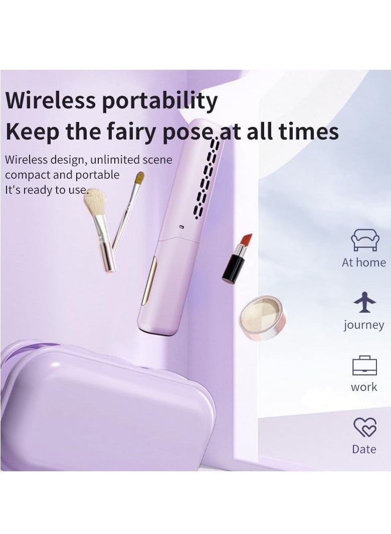 Hihonor Rechargeable Mini Hair Straightener Cordless Heating Comb Iron LCD Display USB Portable Travel Heat Brush - Image 5