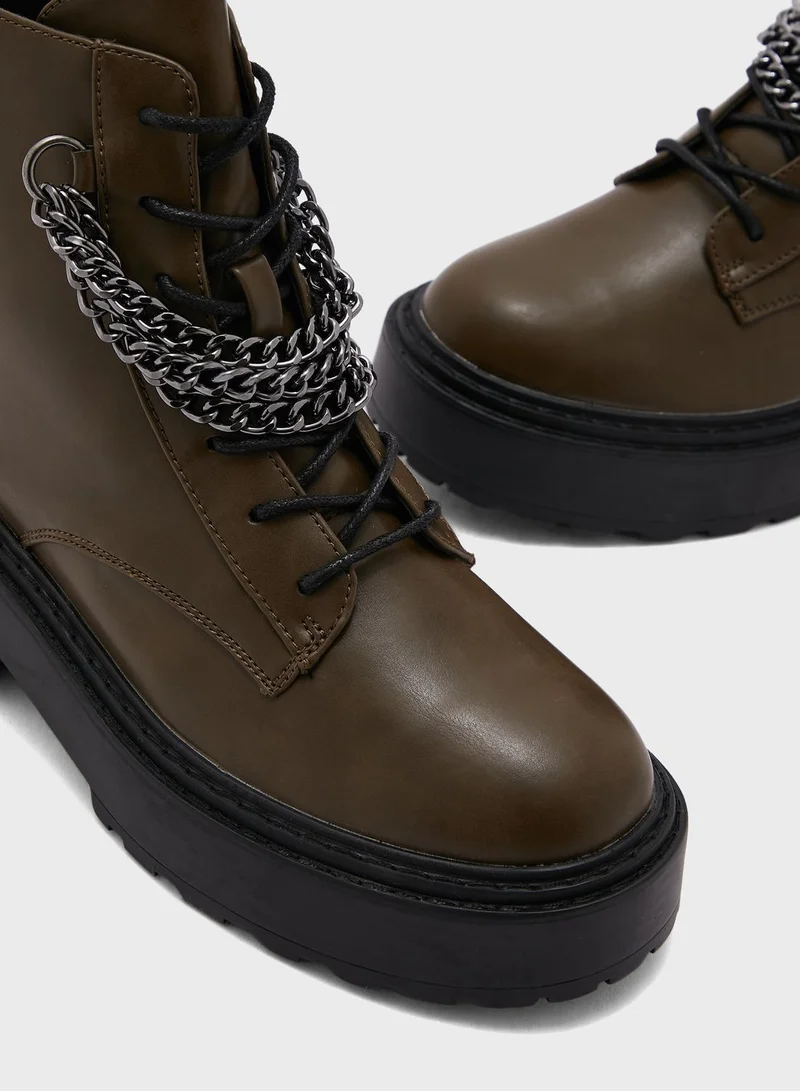 ONLY Bossi-1 Lace Up Boots