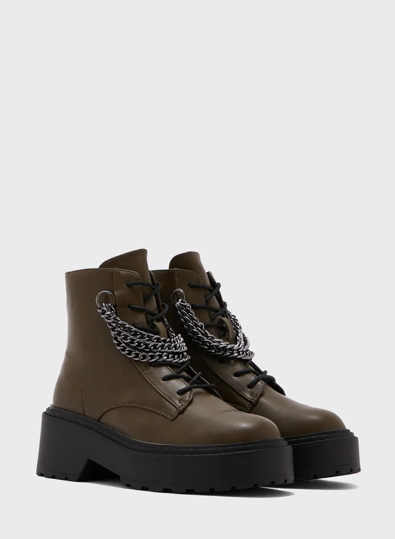 ONLY Bossi-1 Lace Up Boots
