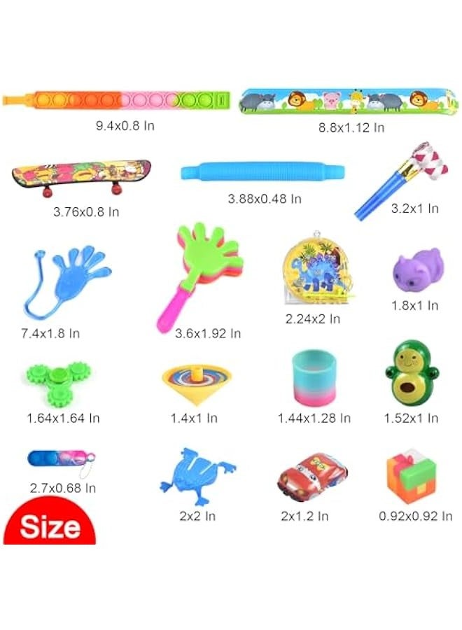 هدايا حفلات الأطفال، ألعاب فidget قابلة للضغط، جوائز صفية، حشوات أكياس الهدايا، حشوات بيناتا، جوائز كرنفال للأولاد والبنات من 3 سنوات فما فوق (60 عبوة) - Image 2