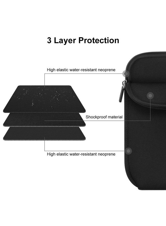 AULEEP أغطية كمبيوتر محمول مقاس 13 14 بوصة مصنوعة من مادة النيوبرين لحمل الكمبيوتر المحمول والكمبيوتر اللوحي مقاومة للماء ومتوافقة مع أجهزة الكمبيوتر المحمولة Acer وAsus وDell وLenovo وHp باللون الأسود - Image 3