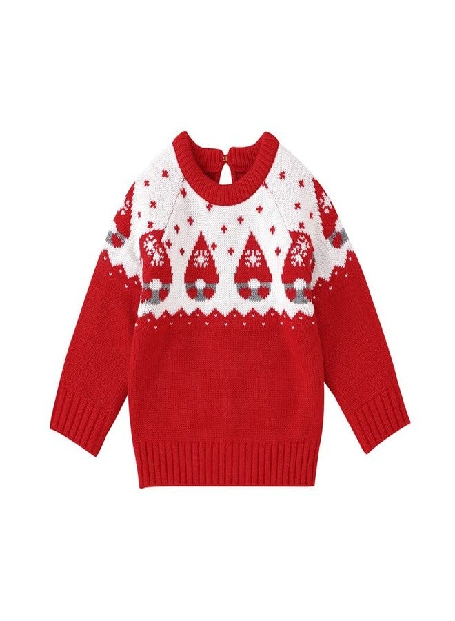 LAWKUL My First Christmas Newborn Pullover Baby Boy Girl Santa Outfit One Piece Sweater Long Sleeve Romper Jumpsuit Toddler 9-12M - Image 1