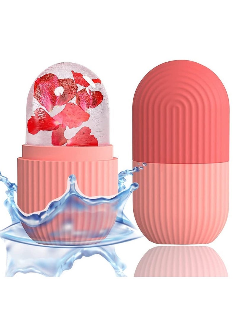 Captaintech Ice Mold Ice Maker for Face with Anti-Leak& Drip System, Contour Cube Ice Roller, Silicone Ice Holder for Face Ice Face Roller Skin Care Tools Gift for Women - Image 1