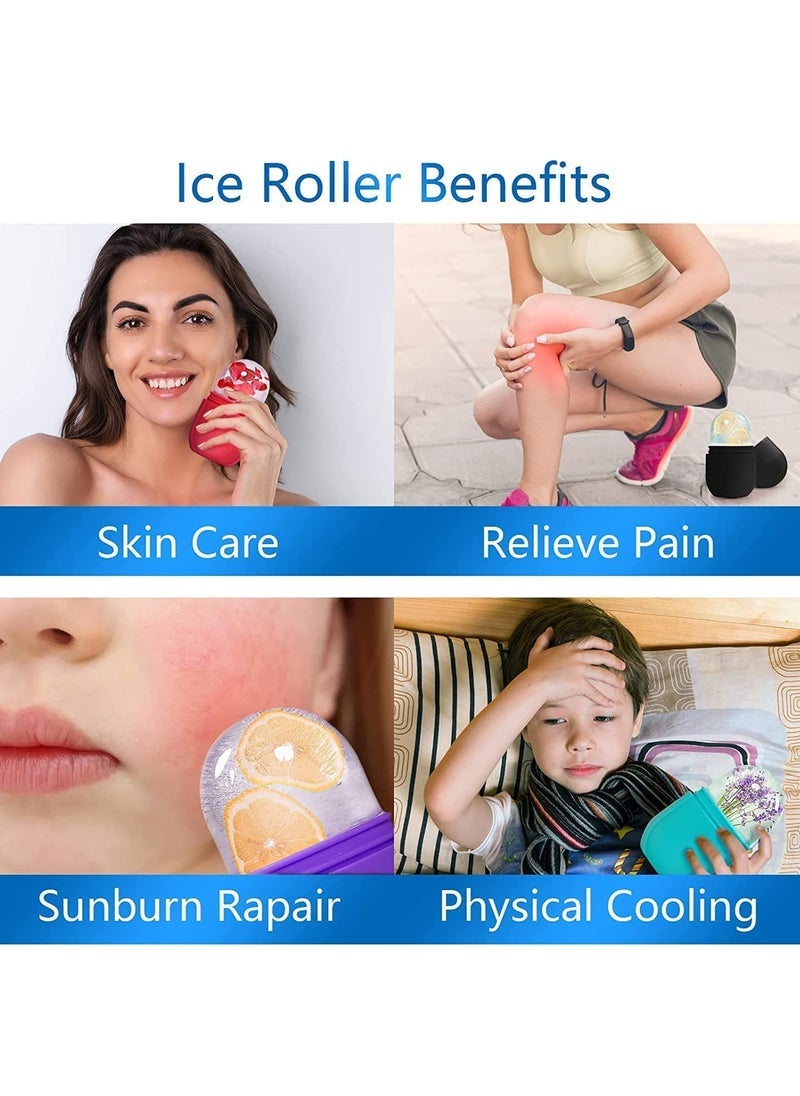 Captaintech Ice Mold Ice Maker for Face with Anti-Leak& Drip System, Contour Cube Ice Roller, Silicone Ice Holder for Face Ice Face Roller Skin Care Tools Gift for Women - Image 2