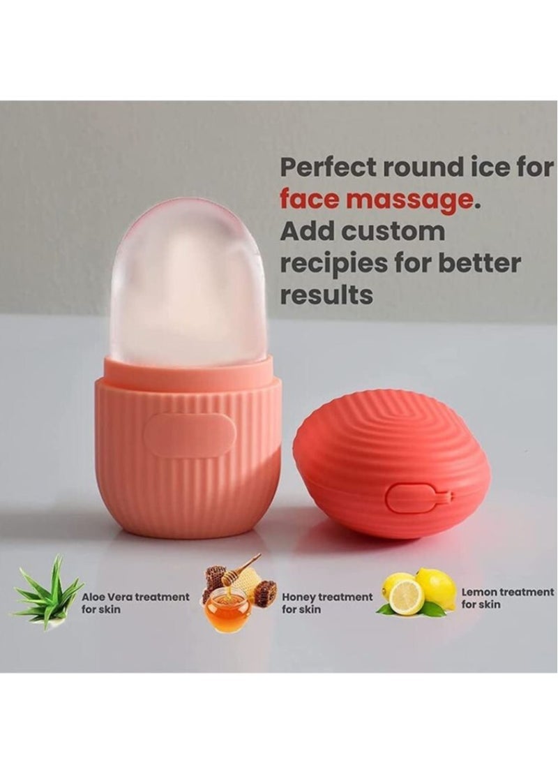 Captaintech Ice Mold Ice Maker for Face with Anti-Leak& Drip System, Contour Cube Ice Roller, Silicone Ice Holder for Face Ice Face Roller Skin Care Tools Gift for Women - Image 3
