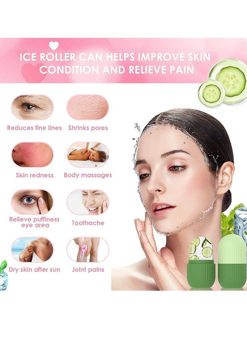 Captaintech Ice Mold Ice Maker for Face with Anti-Leak& Drip System, Contour Cube Ice Roller, Silicone Ice Holder for Face Ice Face Roller Skin Care Tools Gift for Women - Image 5