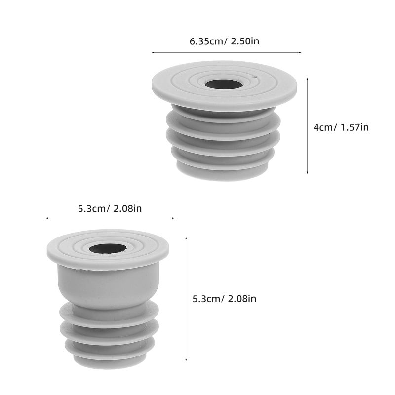 4pcs Silicone Drain Seal Plug: Odor-Proof Sewer Plug - Washing Machine Waste Pipe Connector For Kitchen Sink And Bathroom Washer - Image 4