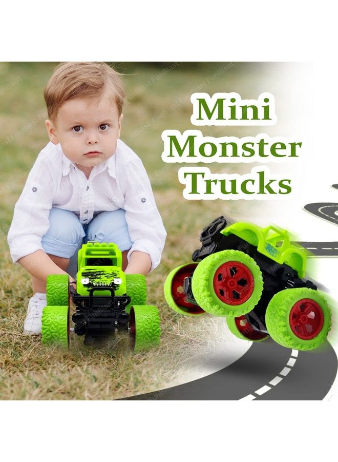 FunBlast 4Wd Monster Truck Toys Push & Go Toy Trucks Friction Power Toys 4 Wheel Drive Vehicles Toy For Toddlers Children Boys Girls Kids Toys For Kids Boys 1 Pcs (Green) - Image 5