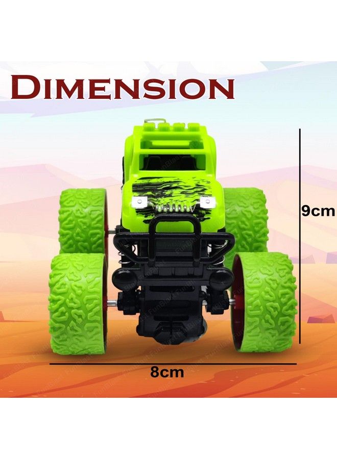 FunBlast 4Wd Monster Truck Toys Push & Go Toy Trucks Friction Power Toys 4 Wheel Drive Vehicles Toy For Toddlers Children Boys Girls Kids Toys For Kids Boys 1 Pcs (Green) - Image 3