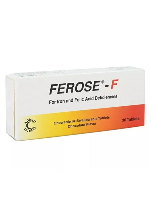 Iron And Folic Acid Deficiencies Chewable Supplement 30 Tablet
