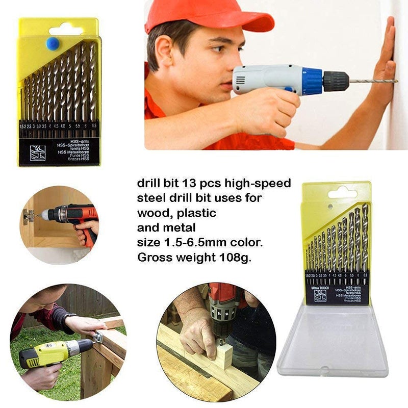 Shopper52 10mm Powerful Electric Drill Machine with 13Pcs Drill Bit Set 41PC Screwdriver Set and 48in1 Wrench Spanner Set - Image 4