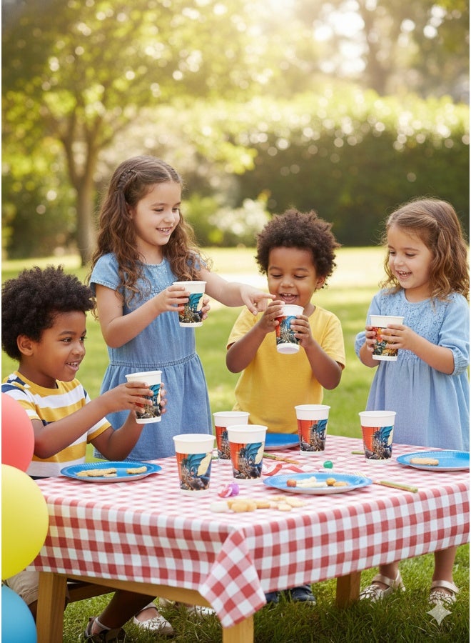 Ciao Batman Dark Hero Plastic Cups 200ml – Pack of 8 – Birthday Party Cups for Kids – Durable Batman Party Tableware for Drinks, Juice & Soft Drinks - Image 2