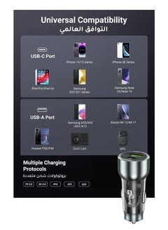 Mi techo Mi Techo 52.5W Fast Car Charger Dual USB Ports Fast Car Power Adapter PD38W iPhone 15 Car Charger Fast Charging Samsung 25W Car USB Plug for Samsung, iPhone, iPad Pro Air, Huawei, Oneplus, Xiaomi, etc  - Image 3