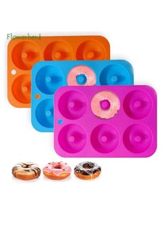 Spaceshoop Silicone Donut Moulds / Doughnut Mould Muffin Tray / Non-Stick 6 Cavity Silicone Doughnut Baking Pan / for Cake, Biscuit, Bagels  - Image 3