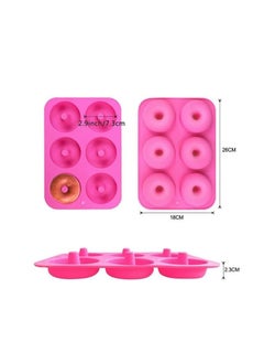 Spaceshoop Silicone Donut Moulds / Doughnut Mould Muffin Tray / Non-Stick 6 Cavity Silicone Doughnut Baking Pan / for Cake, Biscuit, Bagels  - Image 4