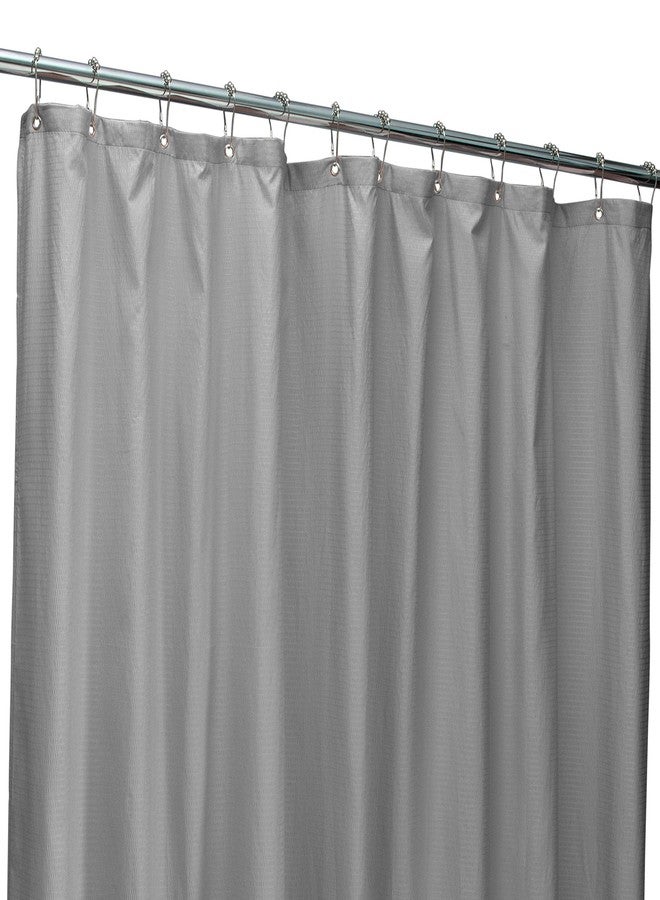 Bath Bliss Microfiber Soft Touch Dash Design Shower Curtain Liner in Heather Grey (5417-HEATHER) - Image 3