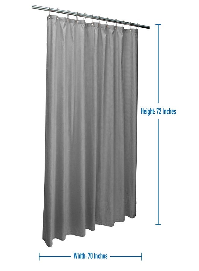 Bath Bliss Microfiber Soft Touch Dash Design Shower Curtain Liner in Heather Grey (5417-HEATHER) - Image 2
