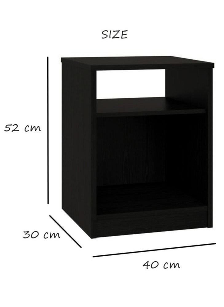MODERN HOME - Bedside Table Black - Image 1