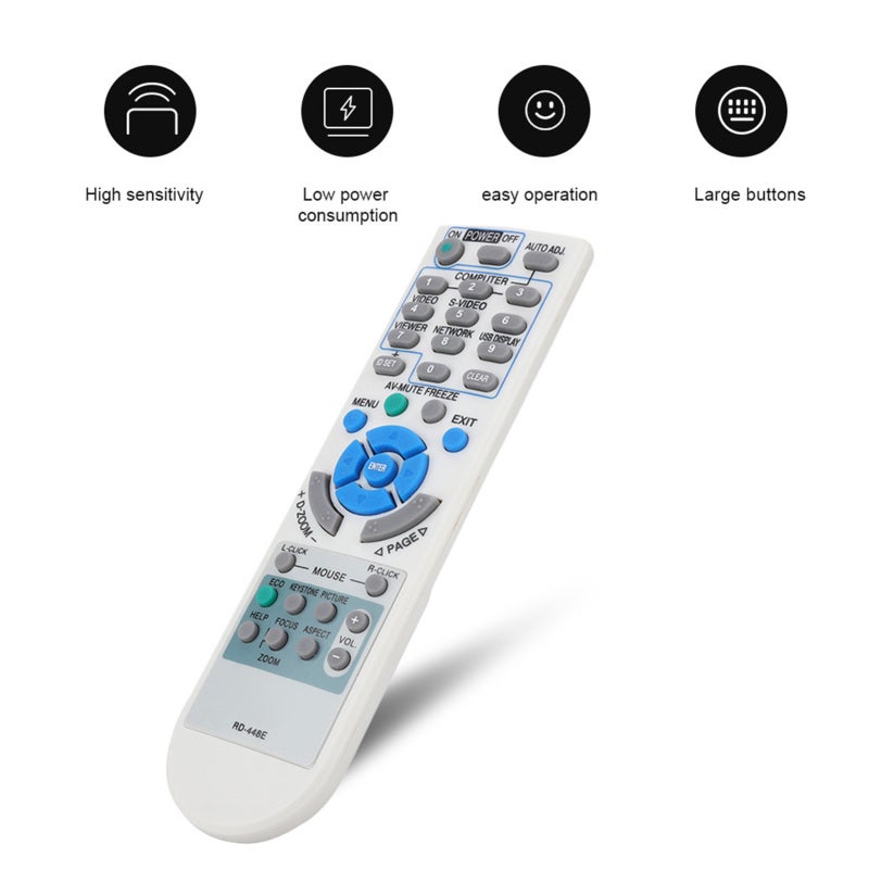 NEC Multi-functional Wireless Projector Remote Control Long Distance - Simple Operation Large Button for NEC for Home Theater - Image 5