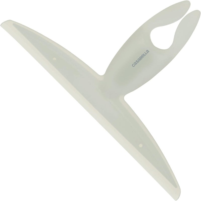 Casabella , White 44037 Clip on Silicone Squeegee, 10-1/8" x 1-1/4" x 6-3/4" h - Image 1