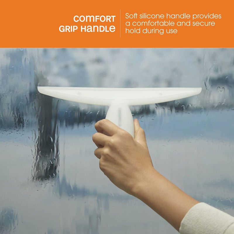 Casabella , White 44037 Clip on Silicone Squeegee, 10-1/8" x 1-1/4" x 6-3/4" h - Image 4