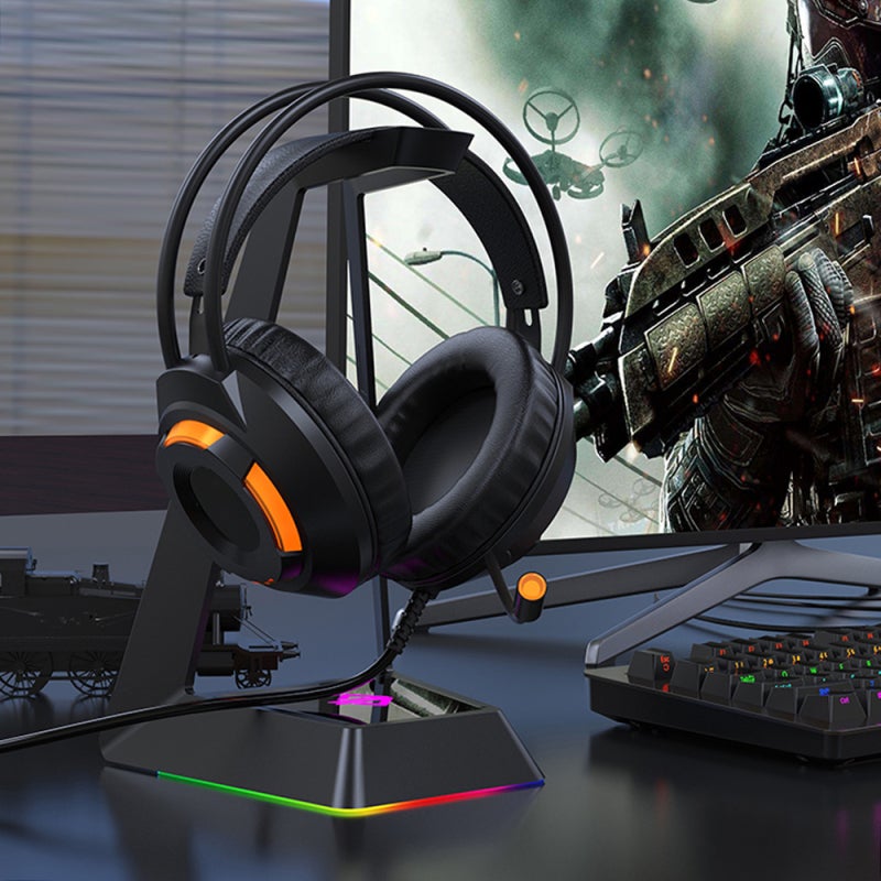 Gaming Headset: Black 50mm Drivers, 7.1 Surround Stereo Sound - Noise-Reduction Mic, Wired Headphones for PC Gaming & Extended Wear - Image 3