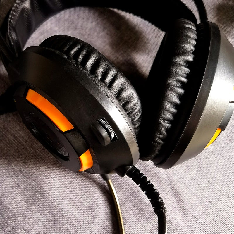Gaming Headset: Black 50mm Drivers, 7.1 Surround Stereo Sound - Noise-Reduction Mic, Wired Headphones for PC Gaming & Extended Wear - Image 4