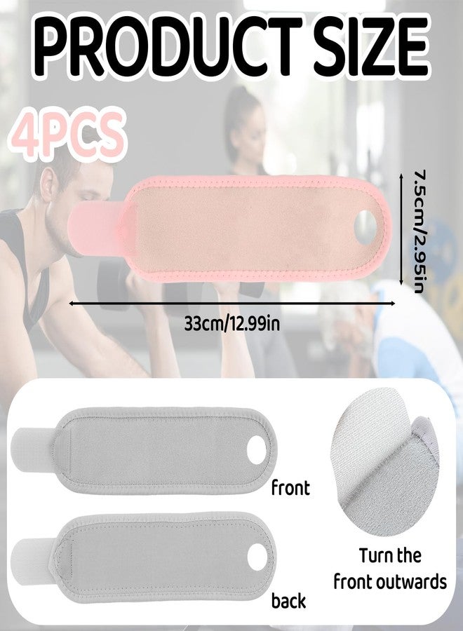Pretwad 4 PCS Kids Wrist Support Brace - Night Wrist Sleep Support Brace, Youth Wrist Brace, Adjustable Compression Straps for Sports and Daily Activities (Pink+Grey) - Image 2